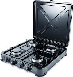 Promis KG400B Black Built-in Gas Cooktop with 4 Burners