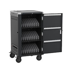 Ewent EW1700 Portable Device Management Cart/Cabinet in Black and Grey