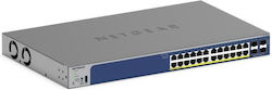 NETGEAR 28-Port PoE Gigabit/10G Stackable Smart Switch (GS728TXP)