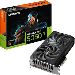 GIGABYTE GeForce RTX 5060 Ti WINDFORCE 8G Graphics Card - 8GB GDDR7, 128bit, PCI-E 5.0, 2572MHz Core Clock, 3 x DisplayPort, 1 x HDMI, GV-N506TWF2-8GD