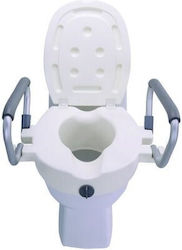 Raising toilet seat with foldable handrails AT51205