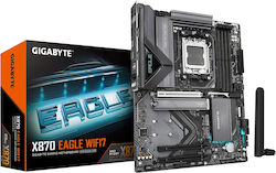GIGABYTE X870 EAGLE WIFI7 Motherboard - Supports AMD Ryzen 9000 CPUs, 14+2+2 phases VRM, up to 8000MHz DDR5 (OC), 1xPCIe 5.0 + 2xPCIe 4.0, Wi-Fi 7, 2.5GbE LAN, USB 4