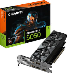 GIGABYTE GeForce RTX 5050 OC Low Profile 8G Graphics Card - 8GB GDDR6, 128bit, PCI-E 5.0, 2587MHz Core Clock, 2 x DP, 2 x HDMI, NVIDIA DLSS 4, GV-N5050OC-8GL