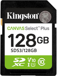 Kingston Technology 128GB SDXC Canvas Select Plus Gen3 150MB/s C10 UHS-I U1 V10
