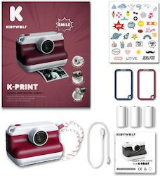 Kidywolf Instant Camera with Selfie Function red