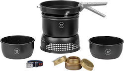 Camping set with alcohol stove Trangia Stove 37-5 UL/BL, black