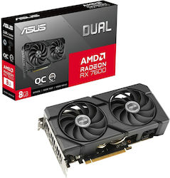 ASUS Dual -RX7600-O8G-EVO AMD Radeon RX 7600 8 GB GDDR6