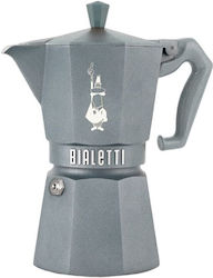 Bialetti MOKA EXCLUSIVE 6TZ Επαγωγική Καφετιέρα, γκρι
