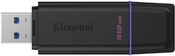Kingston Technology DataTraveler 512GB Portable USB 3.2 Gen 1 Exodia Black/Purple