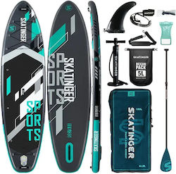 SKATINGER Grey Sports SUP Board 350x89x15 cm Yoga