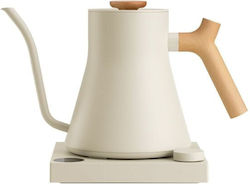 Fellow Stagg EKG PRO Electric Kettle 900ml Sesame Beige with Wooden Handle