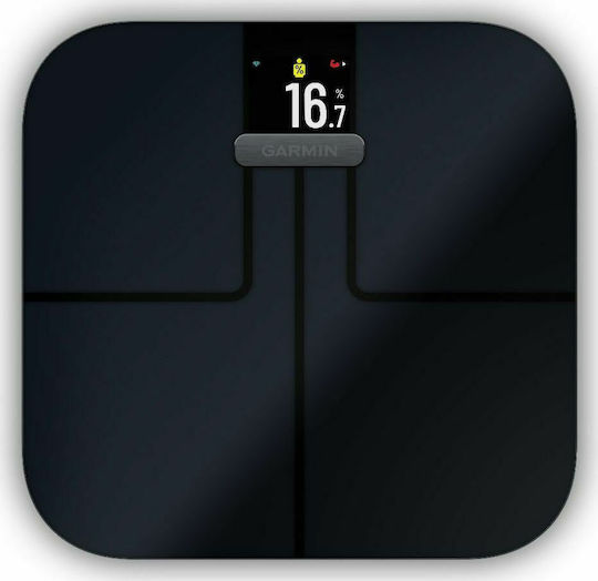 Garmin Index S2 Smart Smart Ζυγαριά 181.4kg με Λιπομετρητή Μαύρη