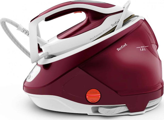 Σταθμός Σιδερώματος με Ατμό Tefal GV9220 2600 W με Πλάκα Durilium AirGlide Autoclean σε Μπορντό και Λευκό χρώμα
