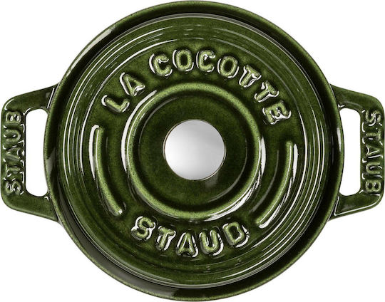 Staub Mini Cocotte 10cm round Basil, Cast Iron