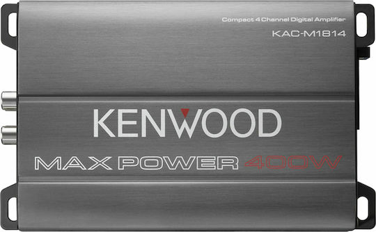 Kenwood Ενισχυτής Αυτοκινήτου 4 Καναλιών (Κλάση D) KACM1814
