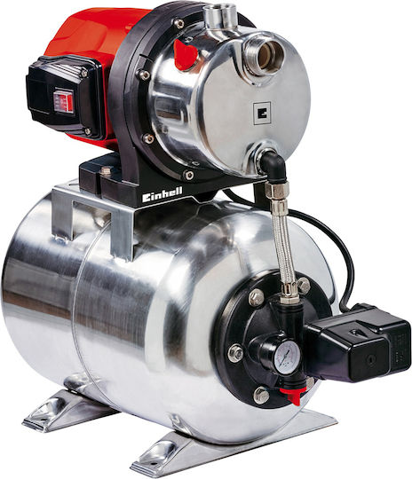 Einhell GC-WW 1250 NN Μονοβάθμιο Μονοφασικό Πιεστικό Συγκρότημα Νερού με Δοχείο 20 Λίτρων 1200W
