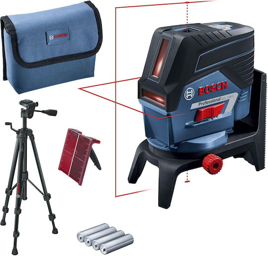 Bosch Αυτορυθμιζόμενο Γραμμικό Αλφάδι Laser Κόκκινης Δέσμης 12V με Εύρος Εργασίας 20m