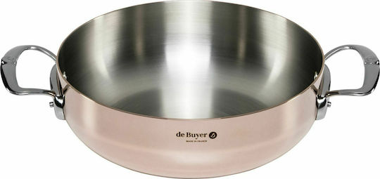 De Buyer Prima Matera Copper and Steel Saucepot, 28 cm, Curved Induction Compatible