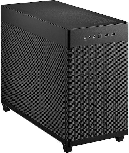 Asus Prime AP201 Gaming Micro Tower Κουτί Υπολογιστή με Πλαϊνό Παράθυρο Mesh Black Edition
