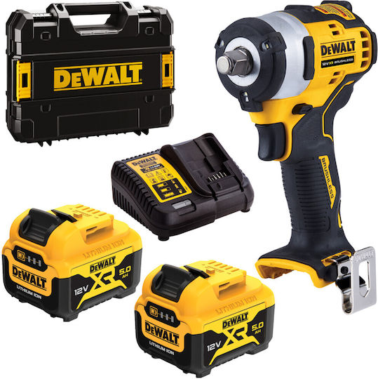 Dewalt Μπουλονόκλειδο Μπαταρίας 12V 2x5Ah με Υποδοχή 1/2" DCF901P2-QW