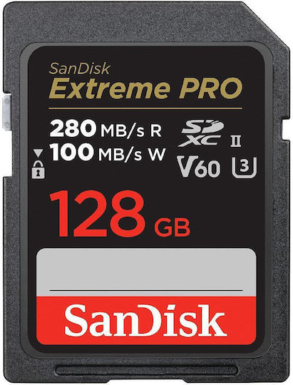 SanDisk Extreme Pro SDXC 128GB UHS-II C10 U3 V60