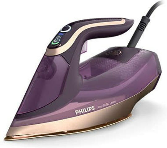Σίδερο ατμού Philips DST8040/30 με πλάκα SteamGlide Elite ισχύος 3000 W σε λιλά χρώμα
