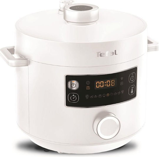 Ηλεκτρικός Πολυμάγειρας Tefal CY754130, Χύτρα Ταχύτητας 4,8 λίτρων, Λευκός, Ισχύς 1000 W