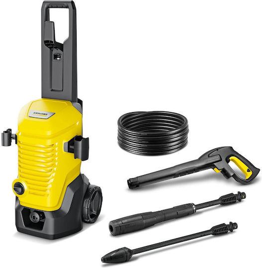 Kärcher K 4 WCM Upright Electric Pressure Washer, 420 l/h, 1800 W, Black and Yellow