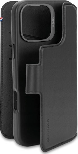 Decoded Leather Detachable Wallet for iPhone 16 Pro in Black