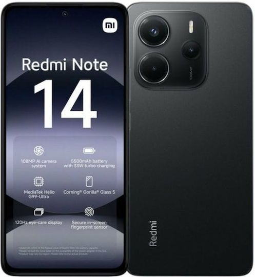 Xiaomi Redmi Note 14 6+128GB 6.67" 4G Midnight Black EU