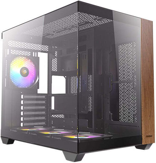 Antec CX800 RGB Gaming Midi Tower Κουτί Υπολογιστή με Πλαϊνό Παράθυρο Wood