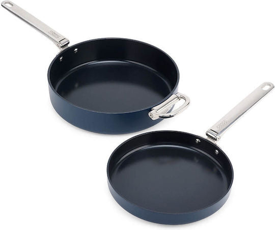Joseph Joseph Space Fold Handle Cera N/S 2pc Blue Frying Pan Set