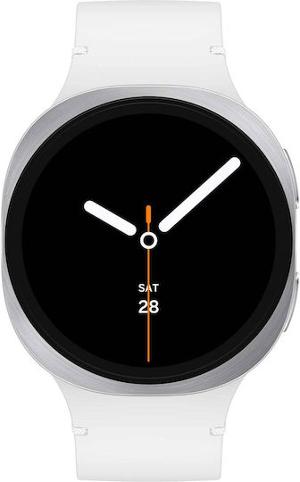 Samsung Galaxy Watch8 Aluminium 44mm Αδιάβροχο με Παλμογράφο (Ασημί)