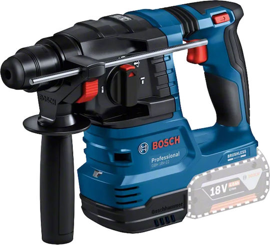 Bosch GBH 18V-22 Professional Κρουστικό Σκαπτικό Πιστολέτο Μπαταρίας 18V Solo με Υποδοχή SDS Plus 0611924000