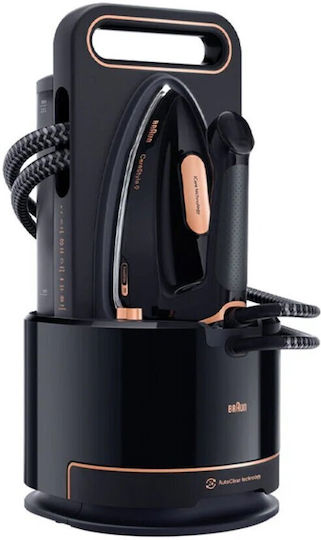 Braun CareStyle 9 IS 9090 BK Professional Steam Generator Iron, 2700W with 2 L EloxalPlus Soleplate, Black and Copper