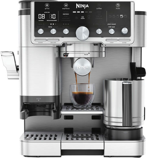 Ninja ES701EU Luxe Cafe Pro Series Αυτόματη Μηχανή Espresso 1650W Πίεσης 15bar για Cappuccino με Μύλο Άλεσης Καφέ