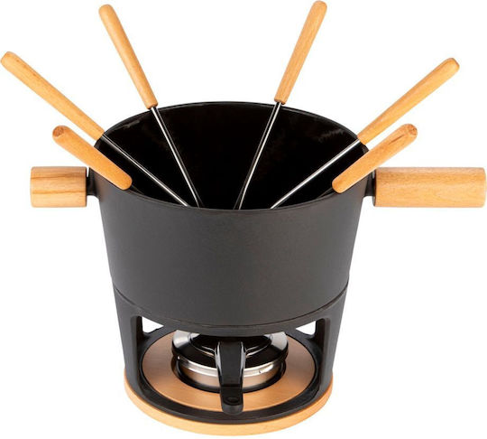 Stöckli Cheese Fondue Set Titlis Big 3,2l black