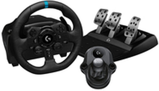 Logitech G923 Trueforce + Shifter Τιμονιέρα με Μοχλό Ταχυτήτων και Πετάλια για PC / PS4 / PS5 με 900° Περιστροφής