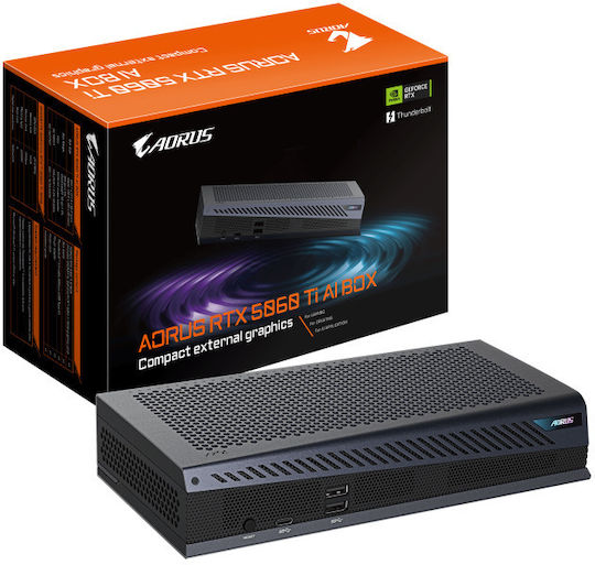 GIGABYTE AORUS RTX 5060 Ti AI BOX Graphics Card - 16GB GDDR7, 128-bit, PCI-E 5.0, 2572MHz Core Clock, 3 x DP 2.1, 1 x HDMI 2.1, GV-N506TIXEB-16GD