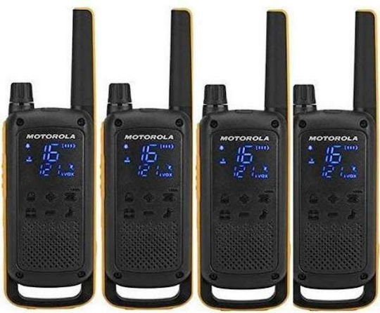 Motorola Talkabout T82 Extreme Ασύρματος Πομποδέκτης PMR 0.5W με Μονόχρωμη Οθόνη Σετ 4τμχ