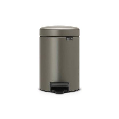 Brabantia NewIcon Pedal Bin, 3L Confident Platinum