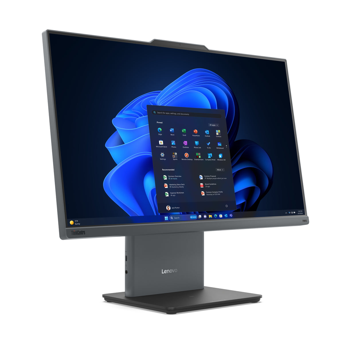 Lenovo ThinkCentre neo 50a 24 Gen 5 Intel Core i5-1240H 23.8" All-in-One PC, 16GB DDR5, 512GB SSD, Windows 11 Pro, Wi‑Fi 6, Grey