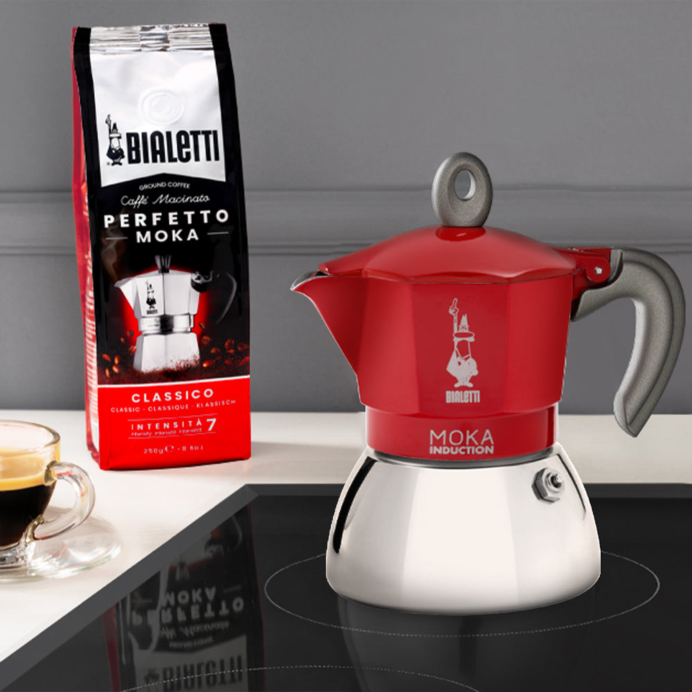 Bialetti Παραδοσιακή Καφετιέρα Moka Induction 6 φλιτζάνια