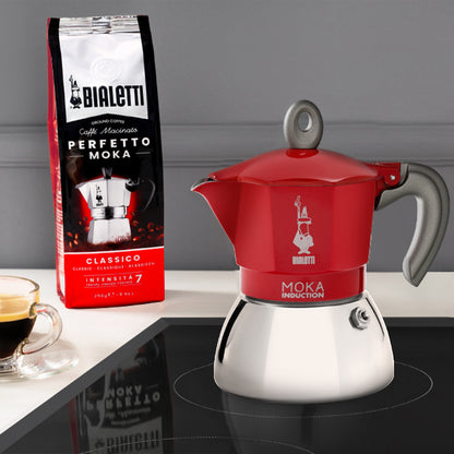 Bialetti Παραδοσιακή Καφετιέρα Moka Induction 6 φλιτζάνια