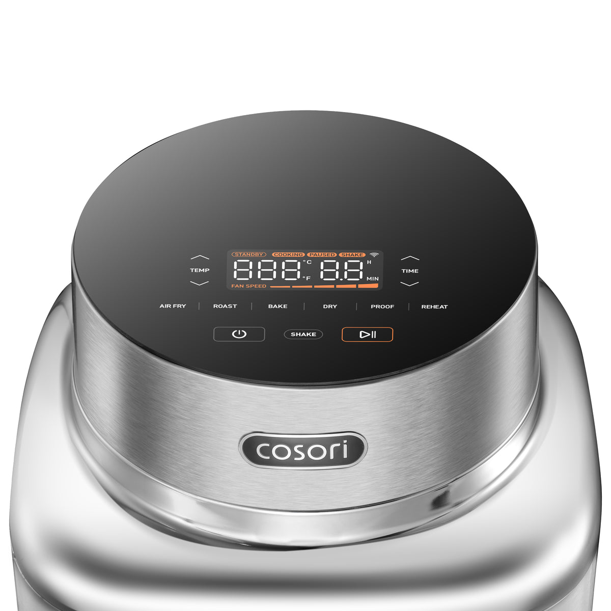 Cosori ICONIC Single Edelstahl-Heißluftfritteuse (edelstahl, 1.725 Watt, Korb 6,2 Liter)