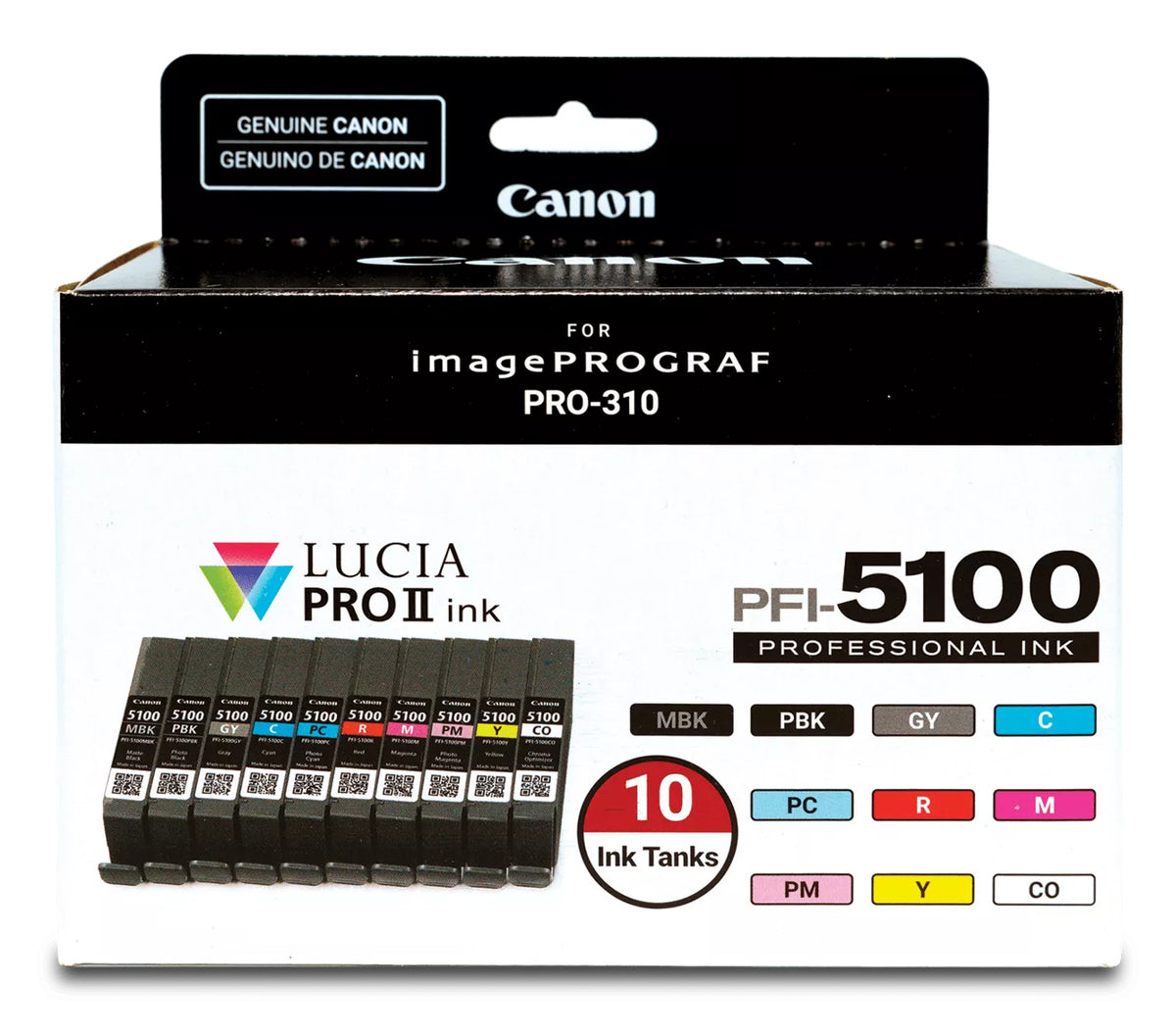 Canon PFI-5100 Multipack MBK/PBK/C/M/Y/PC/PM/R/GY/CO