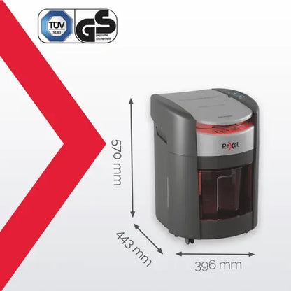Rexel ShredMax AutoFeed+ 150X paper shredder, P4, 150 sheets, 15-litre waste bin