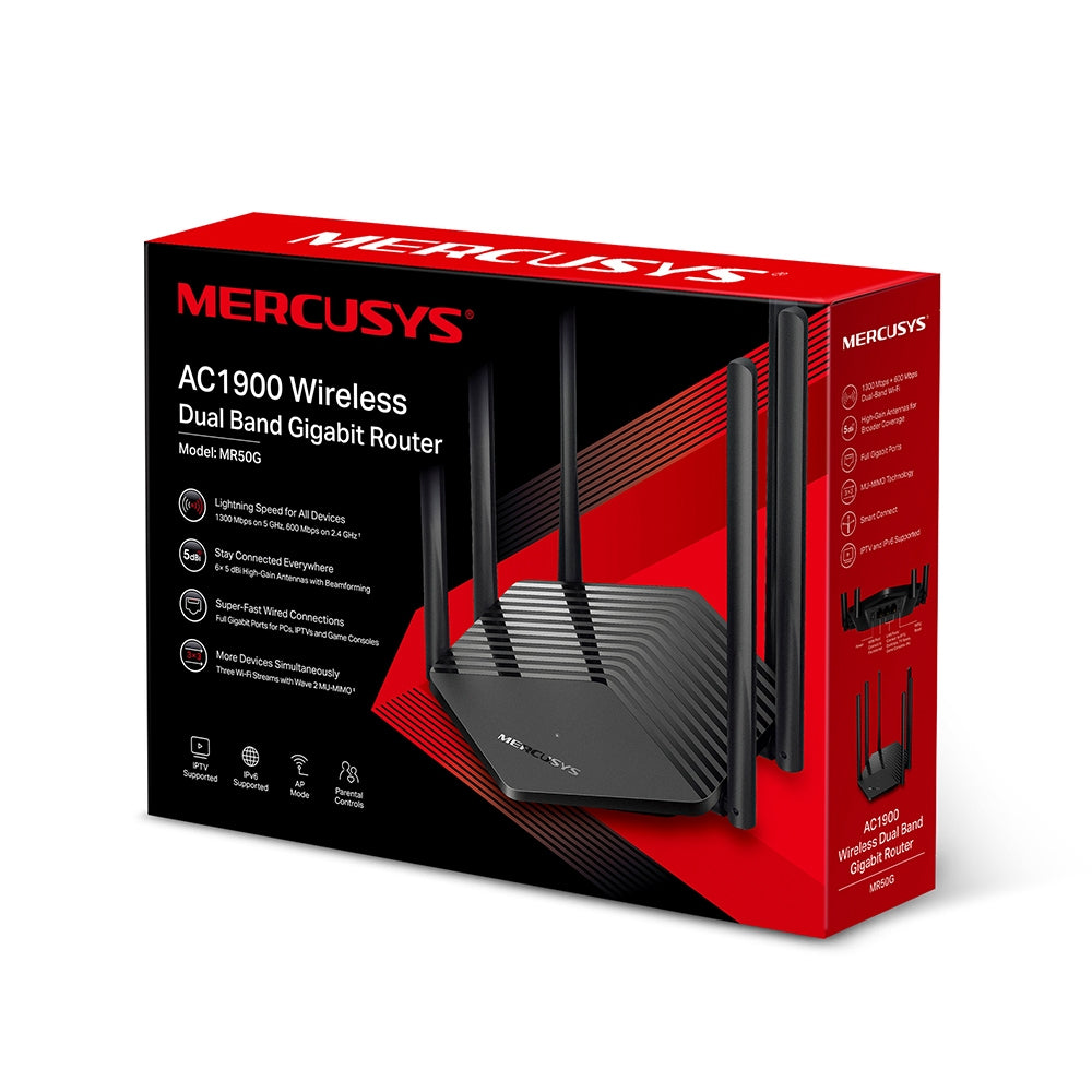 Mercusys AC1900 Ασύρματος Διπλής Ζώνης Gigabit Δρομολογητής