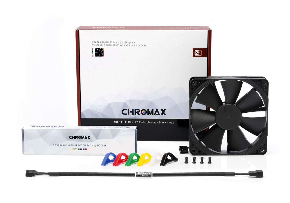 Noctua NF-F12 PWM (black, chromax.black.swap, 120 mm)