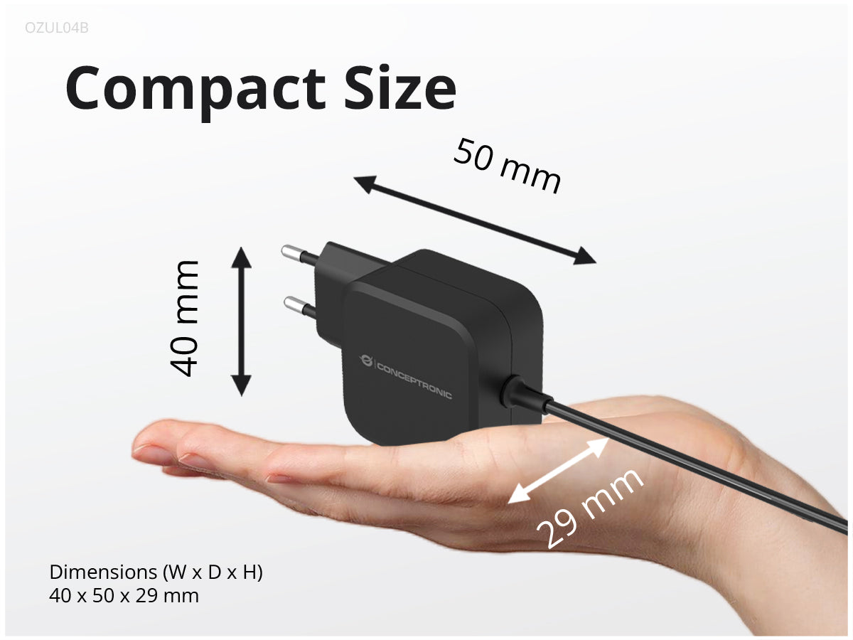 CONCEPTRONIC Ladegerät 1Port GaN USB-C Desk  67WPD3.0/PPS sw